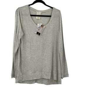 Matty M Women's The Signature Long Sleeve Tee‎  Pearl Grey Large